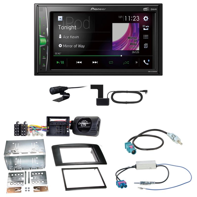 Pioneer DMH-A3300DAB USB DAB+ MP3 Digitalradio Einbauset für Mercedes ML W164 Pioneer DMH-A3300DAB USB DAB+ MP3 Digitalradio Einbauset für Mercedes ML W164