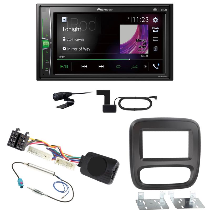 Pioneer DMH-A3300DAB USB DAB+ MP3 Digitalradio Einbauset für Opel Vivaro B Pioneer DMH-A3300DAB USB DAB+ MP3 Digitalradio Einbauset für Opel Vivaro B