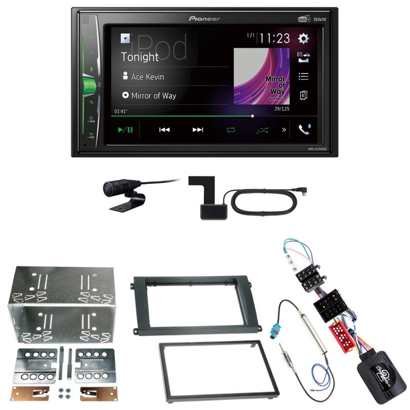 Pioneer DMH-A3300DAB USB Digitalradio Einbauset für Porsche Cayenne bis 2006 Pioneer DMH-A3300DAB USB Digitalradio Einbauset für Porsche Cayenne bis 2006