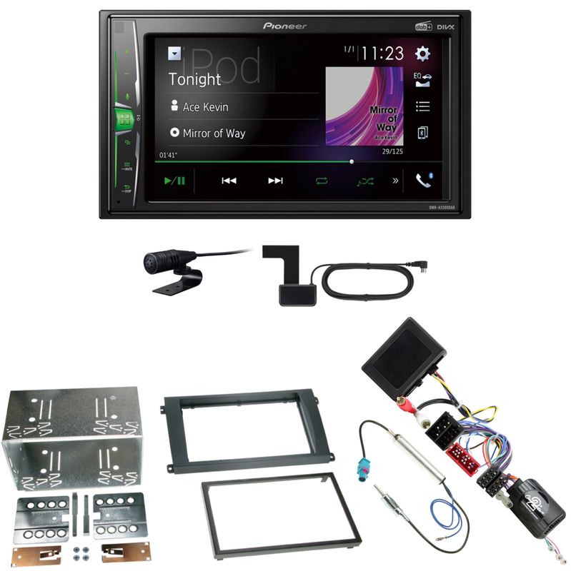Pioneer DMH-A3300DAB USB Digitalradio Einbauset für Porsche Cayenne bis 2006 Pioneer DMH-A3300DAB USB Digitalradio Einbauset für Porsche Cayenne bis 2006
