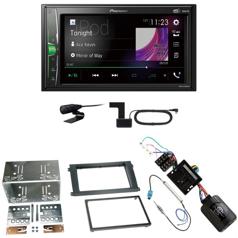 Pioneer DMH-A3300DAB USB Digitalradio DAB+ Einbauset für Porsche Cayenne ab 2007 Pioneer DMH-A3300DAB USB Digitalradio DAB+ Einbauset für Porsche Cayenne ab 2007