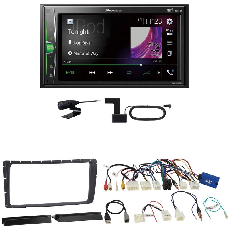 Pioneer DMH-A3300DAB USB Digitalradio MP3 Einbauset für Toyota Hilux ab 2011