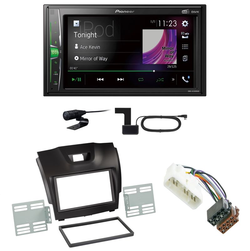 Pioneer DMH-A3300DAB USB Digitalradio Bluetooth DAB+ Einbauset für Isuzu D-Max 2
