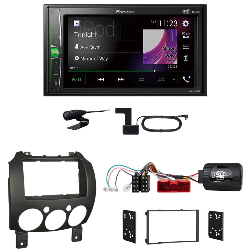 Pioneer DMH-A3300DAB USB Digitalradio MP3 DAB+ Einbauset für Mazda 2 2008-2014 Pioneer DMH-A3300DAB USB Digitalradio MP3 DAB+ Einbauset für Mazda 2 2008-2014