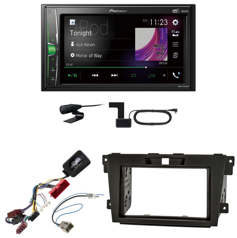 Pioneer DMH-A3300DAB USB Digitalradio Bluetooth MP3 Einbauset für Mazda CX-7 Pioneer DMH-A3300DAB USB Digitalradio Bluetooth MP3 Einbauset für Mazda CX-7