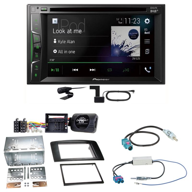 Pioneer AVH-A3200DAB USB DAB+ MP3 Digitalradio Einbauset für Mercedes ML W164 Pioneer AVH-A3200DAB USB DAB+ MP3 Digitalradio Einbauset für Mercedes ML W164