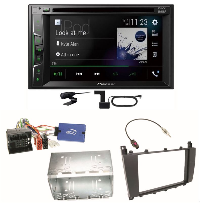 Pioneer AVH-A3200DAB USB MP3 Digitalradio Einbauset für Mercedes G Klasse W463 Pioneer AVH-A3200DAB USB MP3 Digitalradio Einbauset für Mercedes G Klasse W463