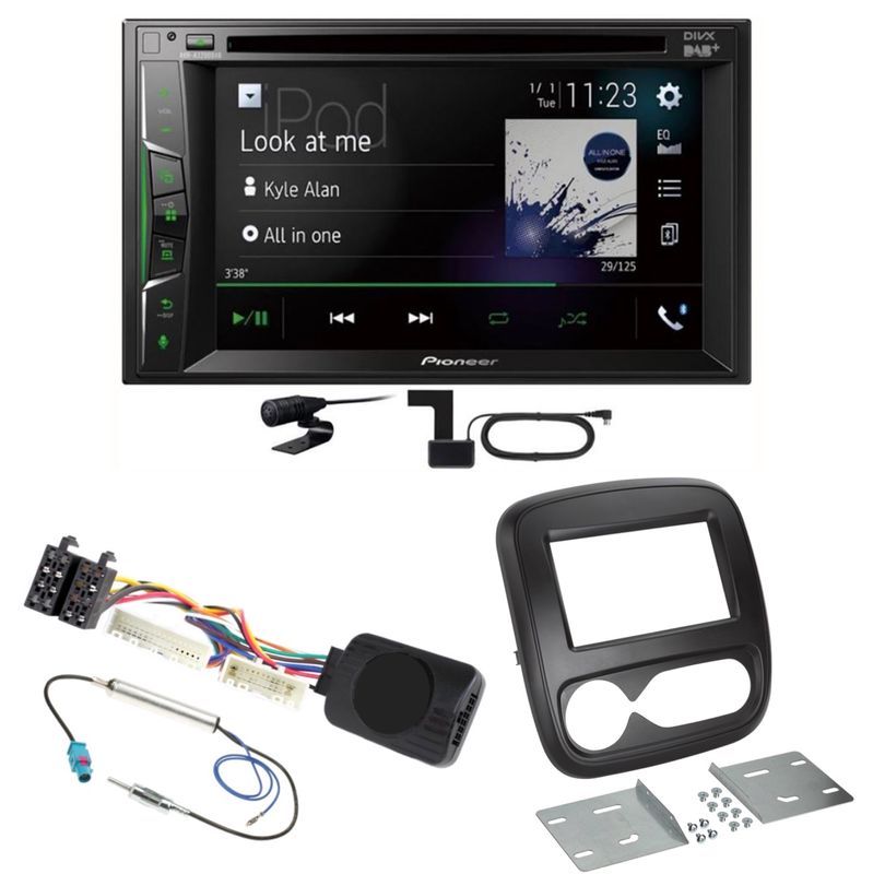 Pioneer AVH-A3200DAB USB DAB+ MP3 Digitalradio Einbauset für Opel Vivaro B Pioneer AVH-A3200DAB USB DAB+ MP3 Digitalradio Einbauset für Opel Vivaro B