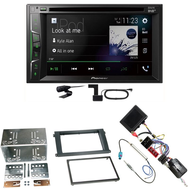 Pioneer AVH-A3200DAB USB Digitalradio CD Einbauset für Porsche Cayenne bis 2006 Pioneer AVH-A3200DAB USB Digitalradio CD Einbauset für Porsche Cayenne bis 2006