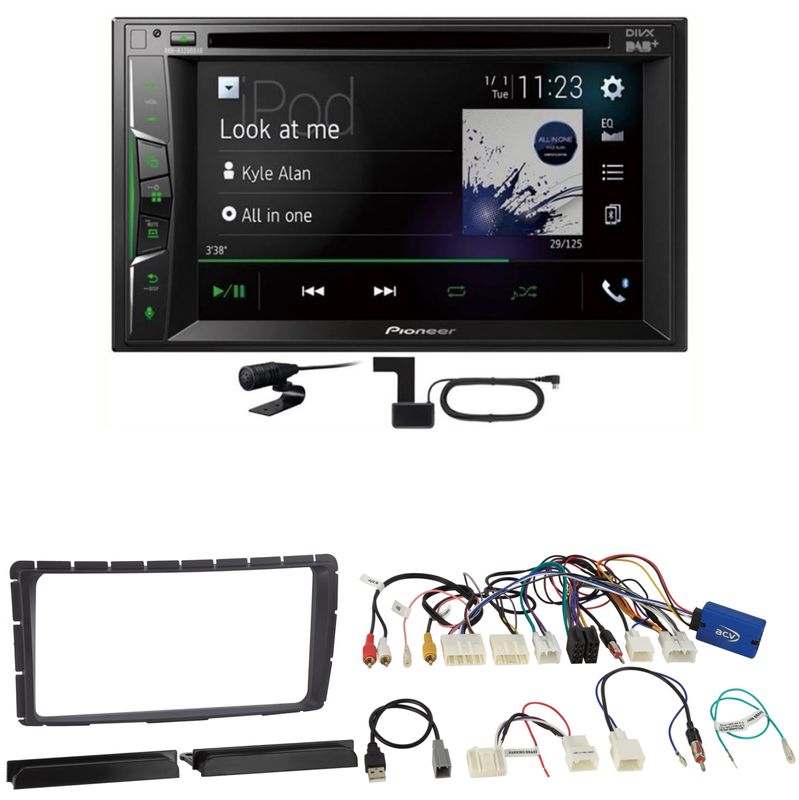 Pioneer AVH-A3200DAB USB Digitalradio MP3 Einbauset für Toyota Hilux ab 2011