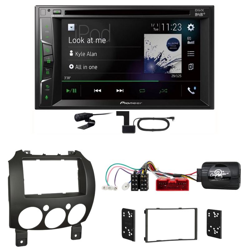 Pioneer AVH-A3200DAB USB Digitalradio MP3 DAB+ Einbauset für Mazda 2 2008-2014 Pioneer AVH-A3200DAB USB Digitalradio MP3 DAB+ Einbauset für Mazda 2 2008-2014