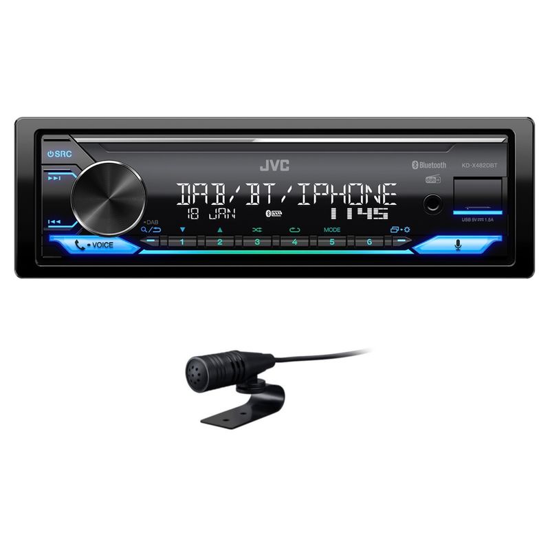 JVC KD-X482DBT USB AUX MP3 FLAC Digitalradio Bluetooth DAB+ Autoradio