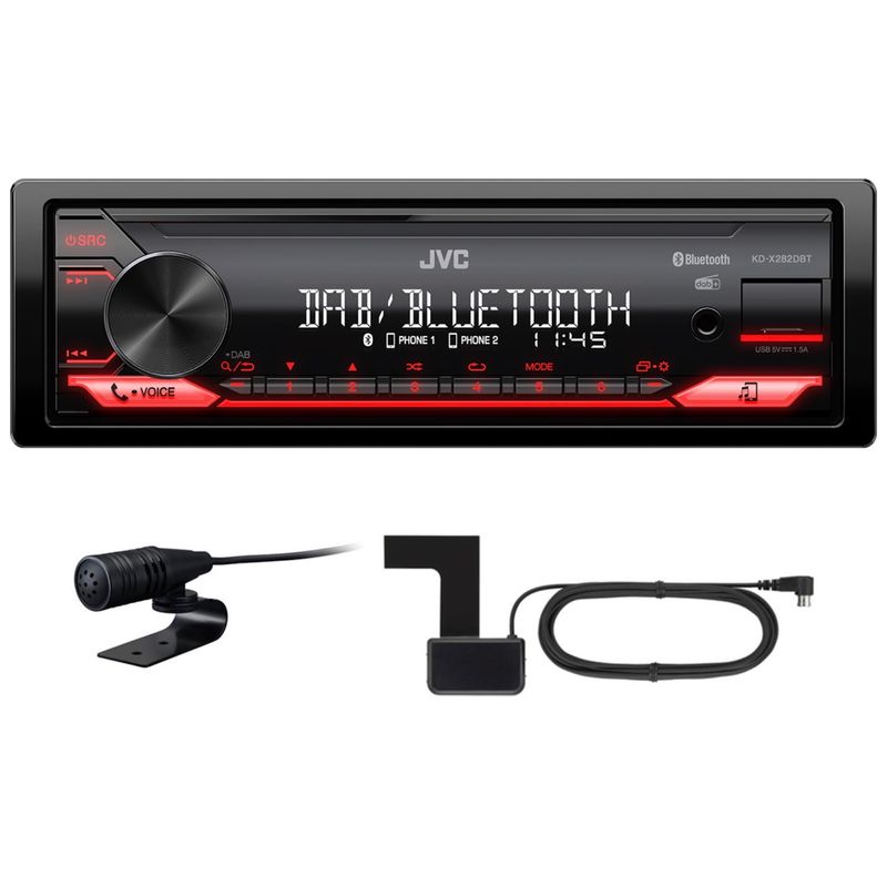 JVC KD-X282DBT USB AUX MP3 FLAC Digitalradio Bluetooth DAB+ inkl. Antenne