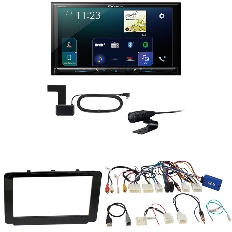 Pioneer SPH-DA230DAB CarPlay Android Auto Einbauset für Toyota Hilux 2016-2019