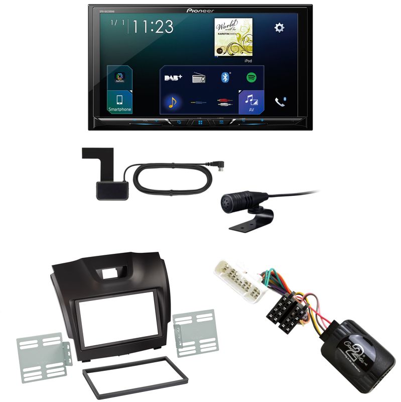 Pioneer SPH-DA230DAB CarPlay Android Auto USB MP3 Einbauset für Isuzu D-Max 2