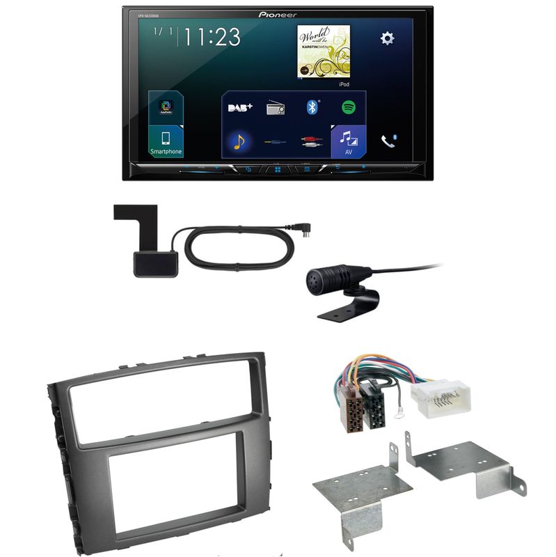 Pioneer SPH-DA230DAB CarPlay USB MP3 Einbauset für Mitsubishi Pajero bis 2014 Pioneer SPH-DA230DAB CarPlay USB MP3 Einbauset für Mitsubishi Pajero bis 2014