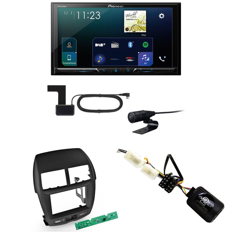 Pioneer SPH-DA230DAB CarPlay Android Auto Einbauset für Mitsubishi ASX bis 2014 Pioneer SPH-DA230DAB CarPlay Android Auto Einbauset für Mitsubishi ASX bis 2014