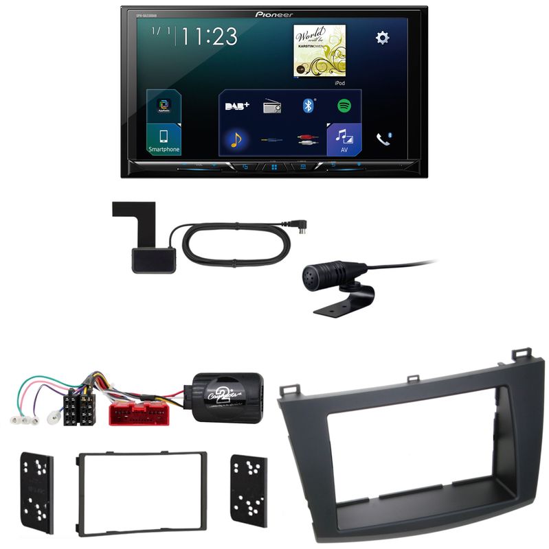 Pioneer SPH-DA230DAB CarPlay Android Auto USB Bluetooth Einbauset für Mazda 3 BL Pioneer SPH-DA230DAB CarPlay Android Auto USB Bluetooth Einbauset für Mazda 3 BL