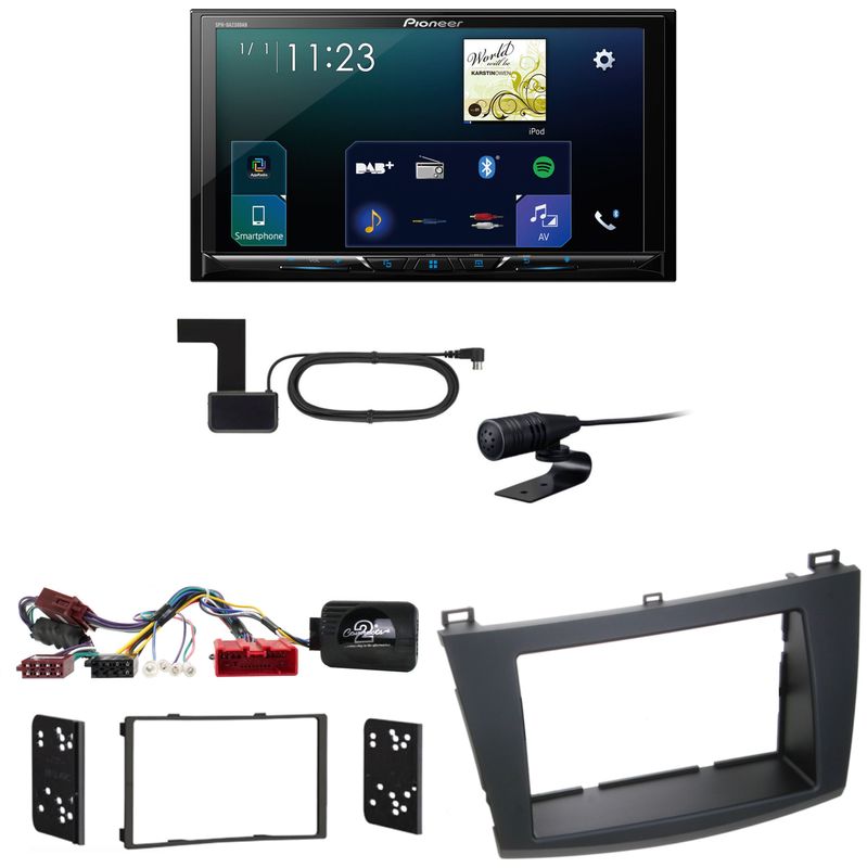 Pioneer SPH-DA230DAB CarPlay Android Auto USB Bluetooth Einbauset für Mazda 3 BL Pioneer SPH-DA230DAB CarPlay Android Auto USB Bluetooth Einbauset für Mazda 3 BL