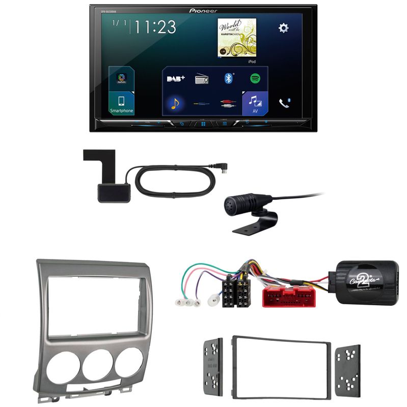 Pioneer SPH-DA230DAB CarPlay Android Auto USB Bluetooth Einbauset für Mazda 5 CR Pioneer SPH-DA230DAB CarPlay Android Auto USB Bluetooth Einbauset für Mazda 5 CR
