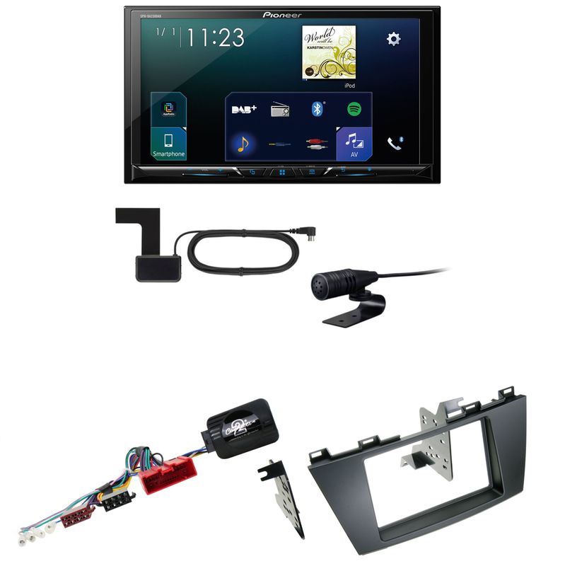 Pioneer SPH-DA230DAB CarPlay Android Auto USB Bluetooth Einbauset für Mazda 5 CW Pioneer SPH-DA230DAB CarPlay Android Auto USB Bluetooth Einbauset für Mazda 5 CW
