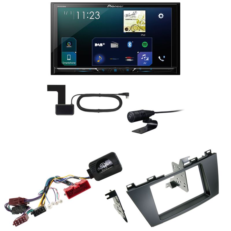 Pioneer SPH-DA230DAB CarPlay Android Auto USB Bluetooth Einbauset für Mazda 5 CW Pioneer SPH-DA230DAB CarPlay Android Auto USB Bluetooth Einbauset für Mazda 5 CW