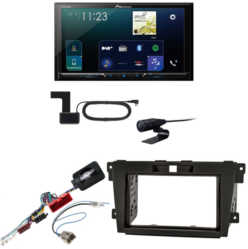 Pioneer SPH-DA230DAB CarPlay Android Auto USB Bluetooth Einbauset für Mazda CX-7 Pioneer SPH-DA230DAB CarPlay Android Auto USB Bluetooth Einbauset für Mazda CX-7