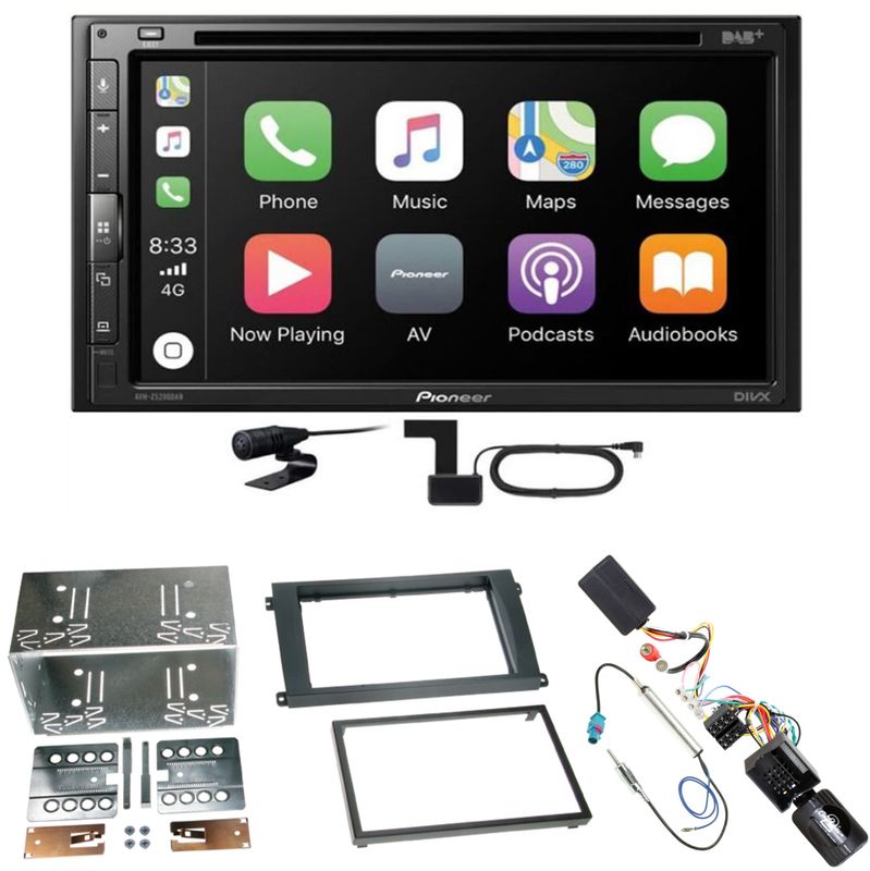 Pioneer AVH-Z5200DAB CarPlay Android Auto Einbauset für Porsche Cayenne ab 2007 Pioneer AVH-Z5200DAB CarPlay Android Auto Einbauset für Porsche Cayenne ab 2007