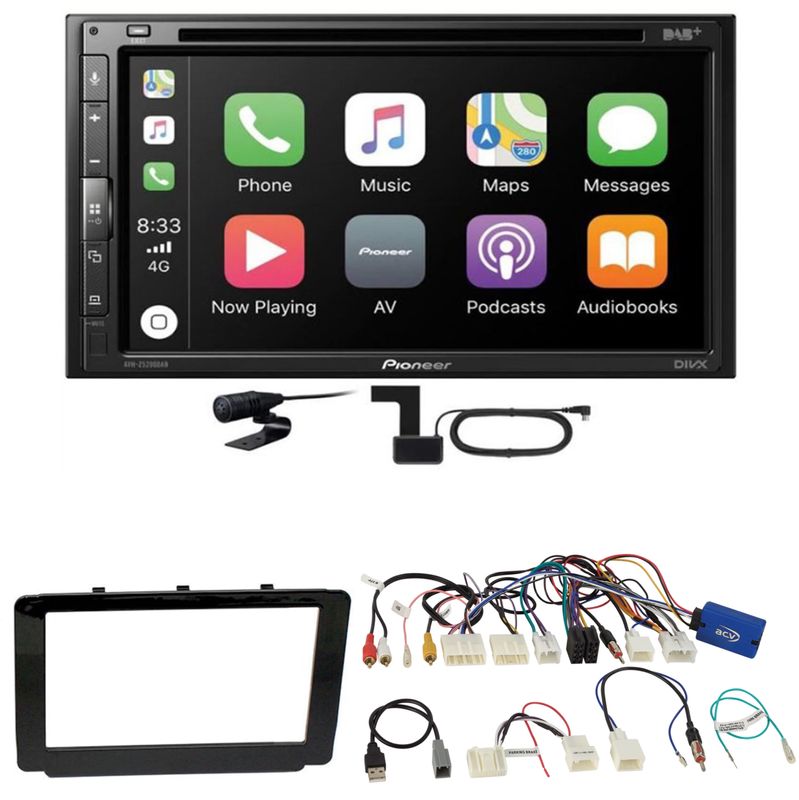 Pioneer AVH-Z5200DAB CarPlay Android Auto Einbauset für Toyota Hilux 2016-2019
