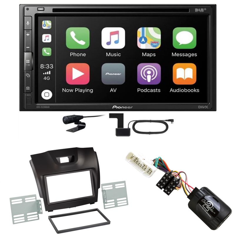 Pioneer AVH-Z5200DAB CarPlay Android Auto USB MP3 CD Einbauset für Isuzu D-Max 2