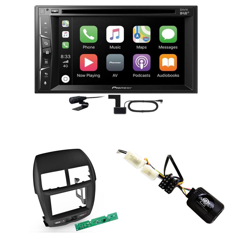 Pioneer AVH-Z3200DAB FLAC Digitalradio Einbauset für Mitsubishi ASX bis 2014