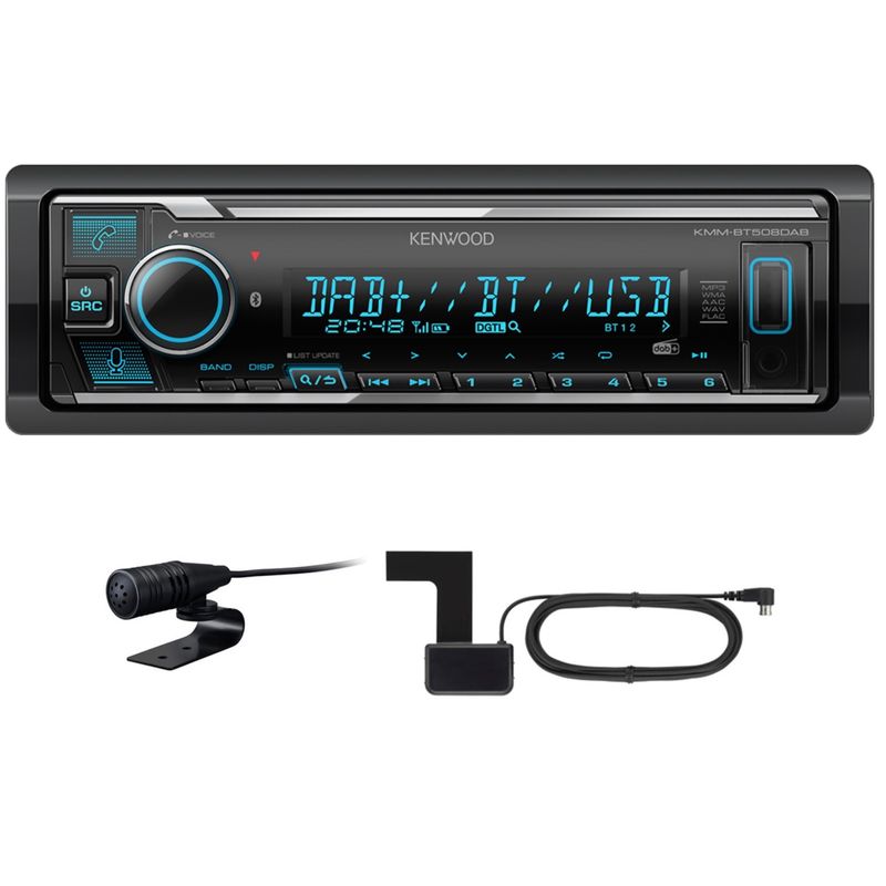 KENWOOD KMM-BT508DAB Digitalradio USB Bluetooth MP3 inkl DAB Antenne Autoradio