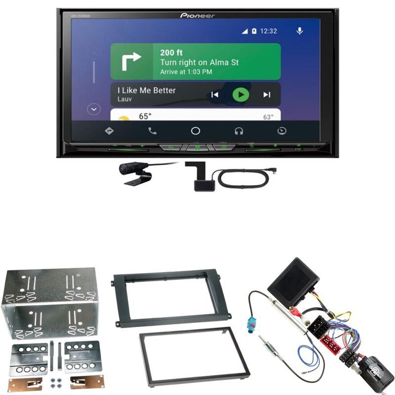 Pioneer AVH-Z9200DAB CarPlay Android Auto Einbauset für Porsche Cayenne bis 2006 Pioneer AVH-Z9200DAB CarPlay Android Auto Einbauset für Porsche Cayenne bis 2006