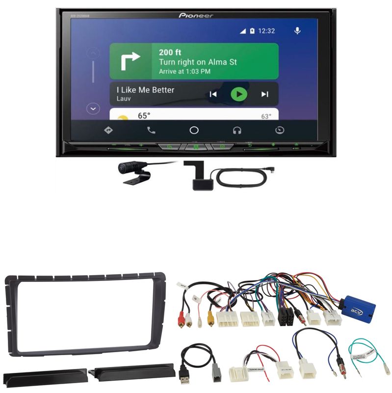 Pioneer AVH-Z9200DAB CarPlay Android Auto USB Einbauset für Toyota Hilux ab 2011