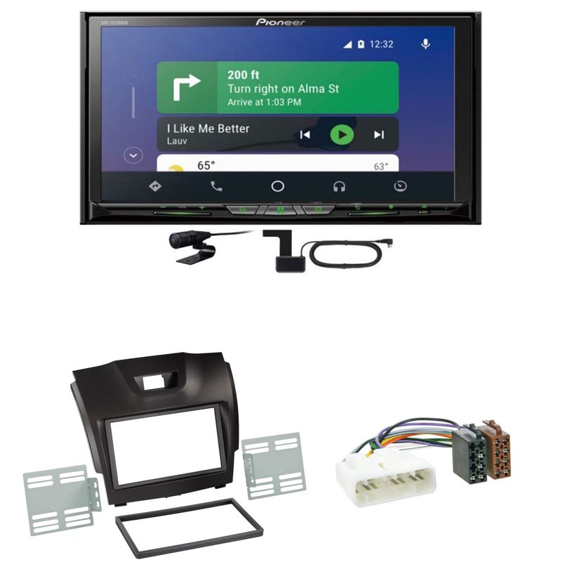 Pioneer AVH-Z9200DAB CarPlay Android Auto USB DAB+ Einbauset für Isuzu D-Max 2