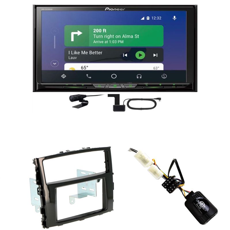 Pioneer AVH-Z9200DAB CarPlay USB DAB+ Einbauset für Mitsubishi Pajero ab 2015