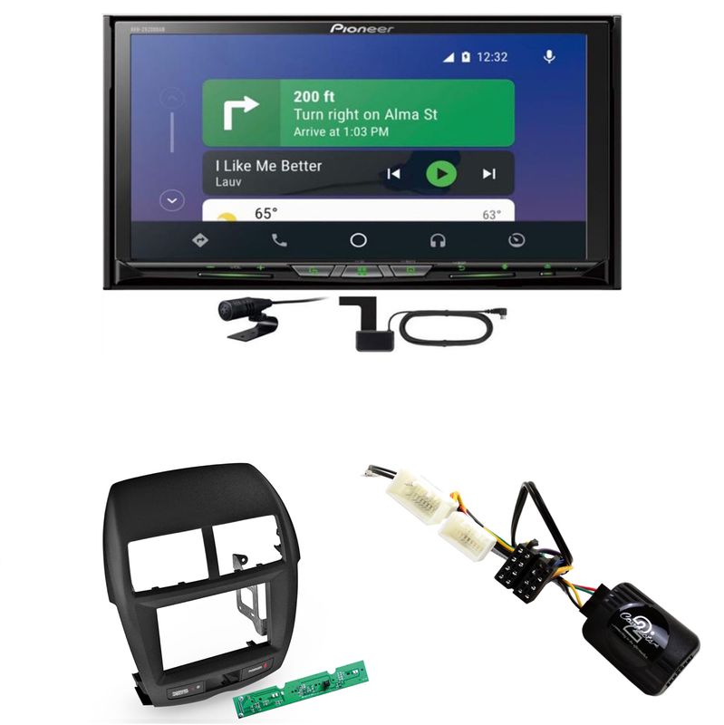Pioneer AVH-Z9200DAB CarPlay Android Auto Einbauset für Mitsubishi ASX bis 2014