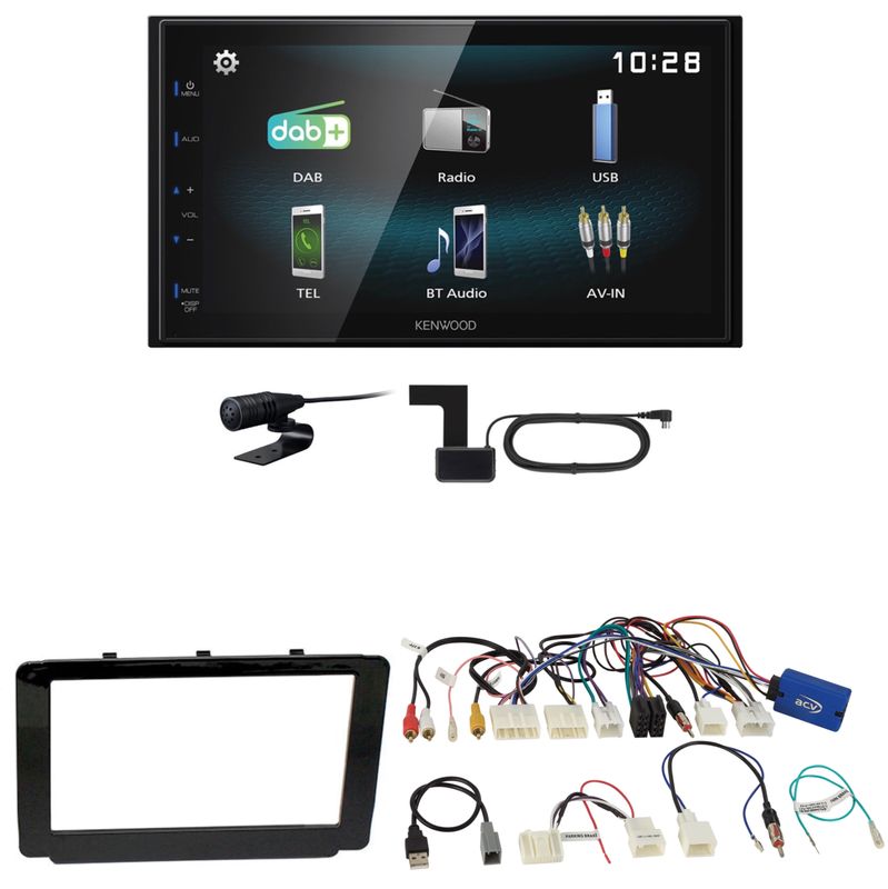 Kenwood DMX-125DAB USB Bluetooth MP3 DAB+ Einbauset für Toyota Hilux 2016-2019