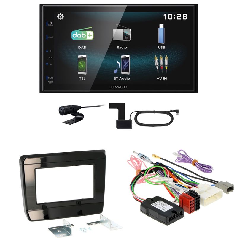 Kenwood DMX-125DAB USB Bluetooth MP3 DAB+ Einbauset für Isuzu D-Max 3 ab 2020