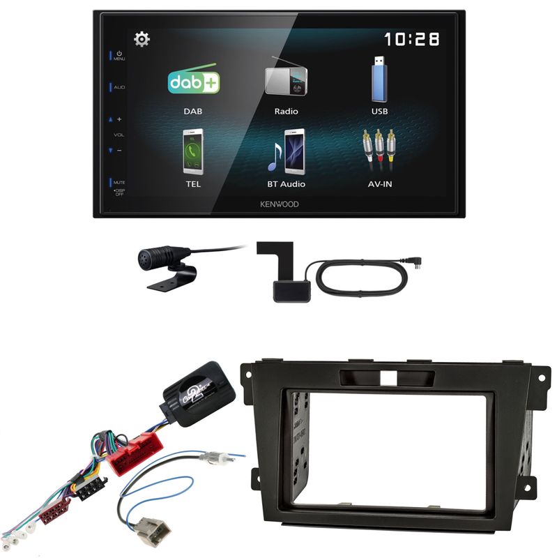Kenwood DMX-125DAB DAB+ USB Bluetooth MP3 Einbauset für Mazda CX-7 Kenwood DMX-125DAB DAB+ USB Bluetooth MP3 Einbauset für Mazda CX-7