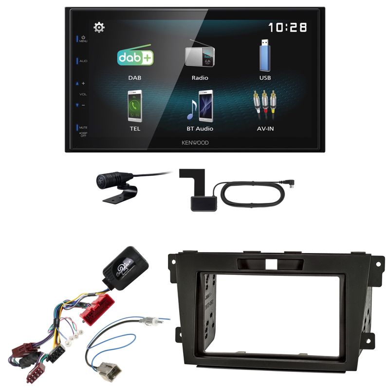 Kenwood DMX-125DAB DAB+ USB Bluetooth MP3 Einbauset für Mazda CX-7 Kenwood DMX-125DAB DAB+ USB Bluetooth MP3 Einbauset für Mazda CX-7
