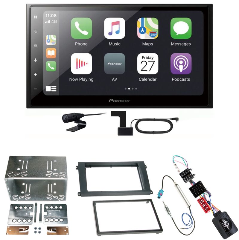 Pioneer SPH-DA250DAB CarPlay Android Auto Einbauset für Porsche Cayenne bis 2006 Pioneer SPH-DA250DAB CarPlay Android Auto Einbauset für Porsche Cayenne bis 2006