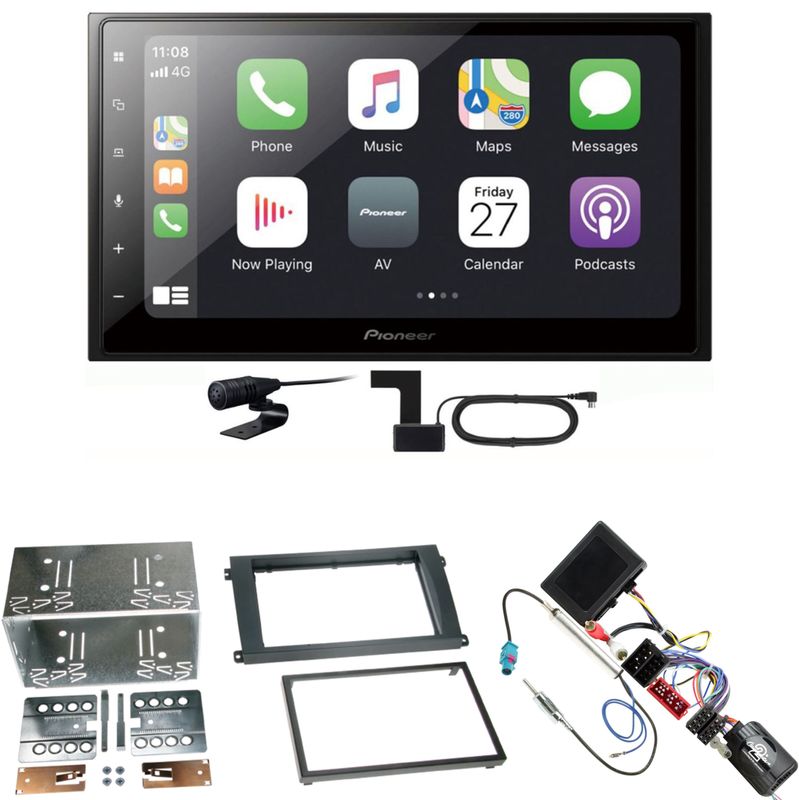 Pioneer SPH-DA250DAB CarPlay Android Auto Einbauset für Porsche Cayenne bis 2006 Pioneer SPH-DA250DAB CarPlay Android Auto Einbauset für Porsche Cayenne bis 2006