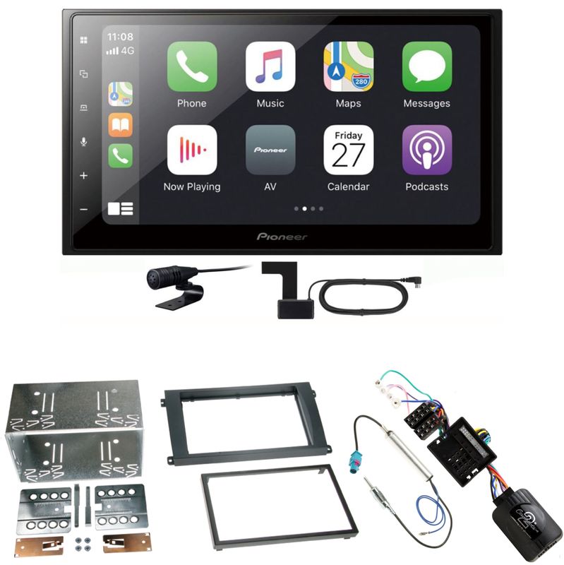 Pioneer SPH-DA250DAB CarPlay Android Auto Einbauset für Porsche Cayenne ab 2007 Pioneer SPH-DA250DAB CarPlay Android Auto Einbauset für Porsche Cayenne ab 2007