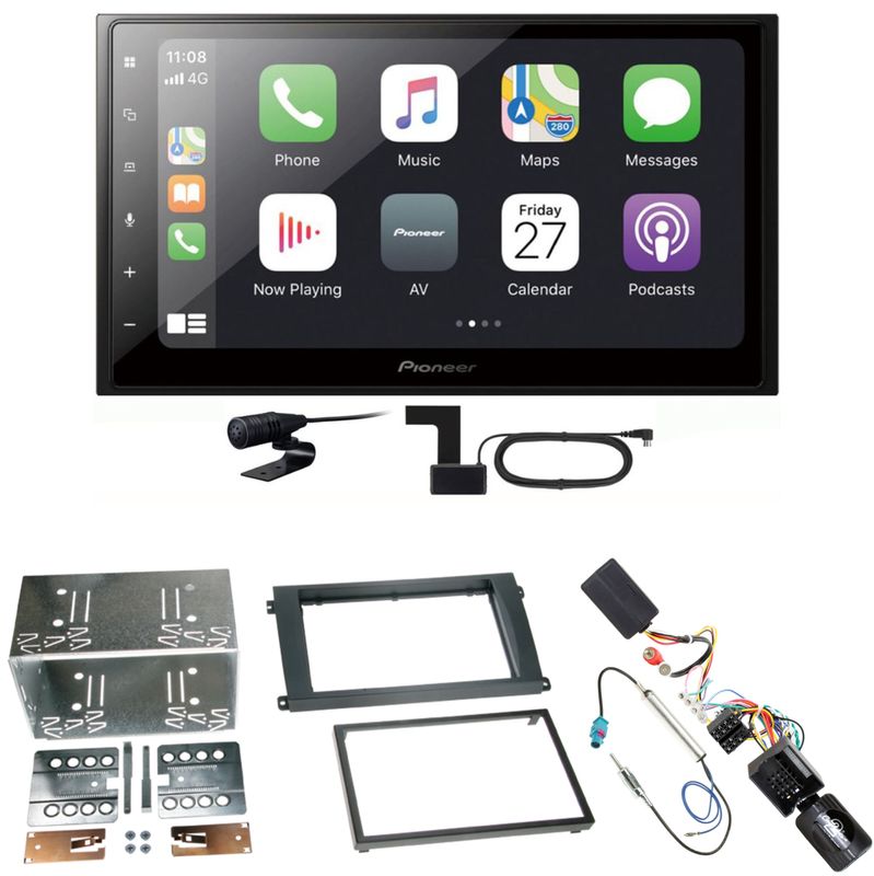 Pioneer SPH-DA250DAB CarPlay Android Auto Einbauset für Porsche Cayenne ab 2007 Pioneer SPH-DA250DAB CarPlay Android Auto Einbauset für Porsche Cayenne ab 2007