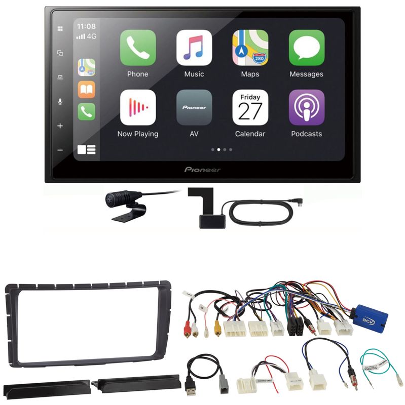 Pioneer SPH-DA250DAB CarPlay Android Auto Einbauset für Toyota Hilux ab 2011