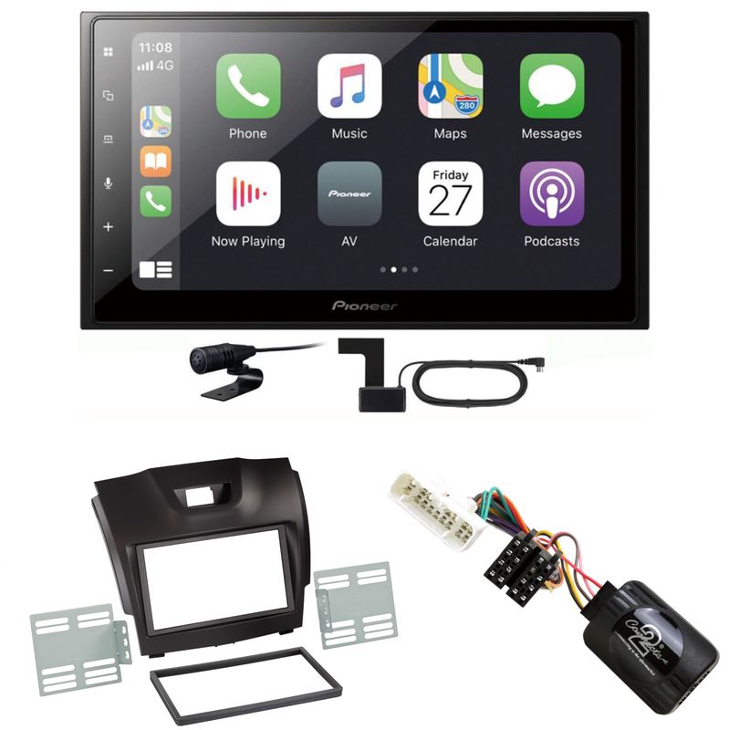 Pioneer SPH-DA250DAB CarPlay Android Auto Bluetooth Einbauset für Isuzu D-Max 2