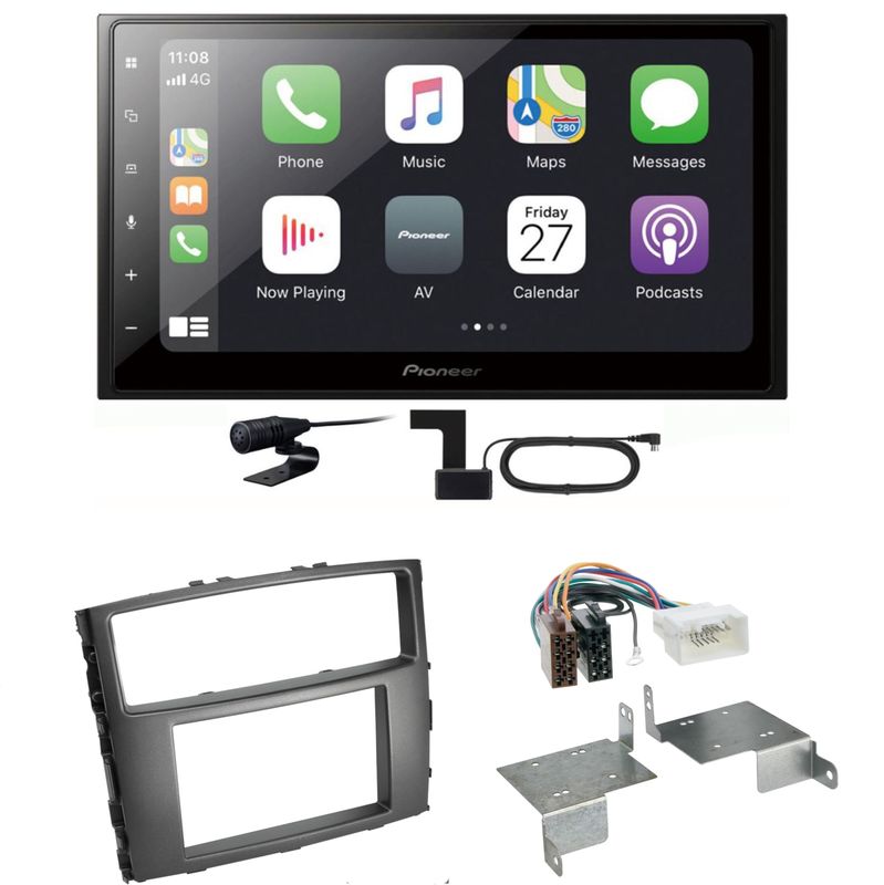 Pioneer SPH-DA250DAB USB Bluetooth DAB+ Einbauset für Mitsubishi Pajero bis 2014 Pioneer SPH-DA250DAB USB Bluetooth DAB+ Einbauset für Mitsubishi Pajero bis 2014