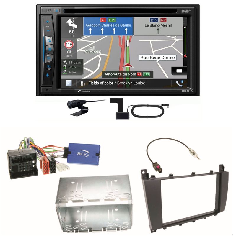 Pioneer AVIC-Z730DAB USB MP3 Digitalradio Einbauset für Mercedes G Klasse W463 Pioneer AVIC-Z730DAB USB MP3 Digitalradio Einbauset für Mercedes G Klasse W463