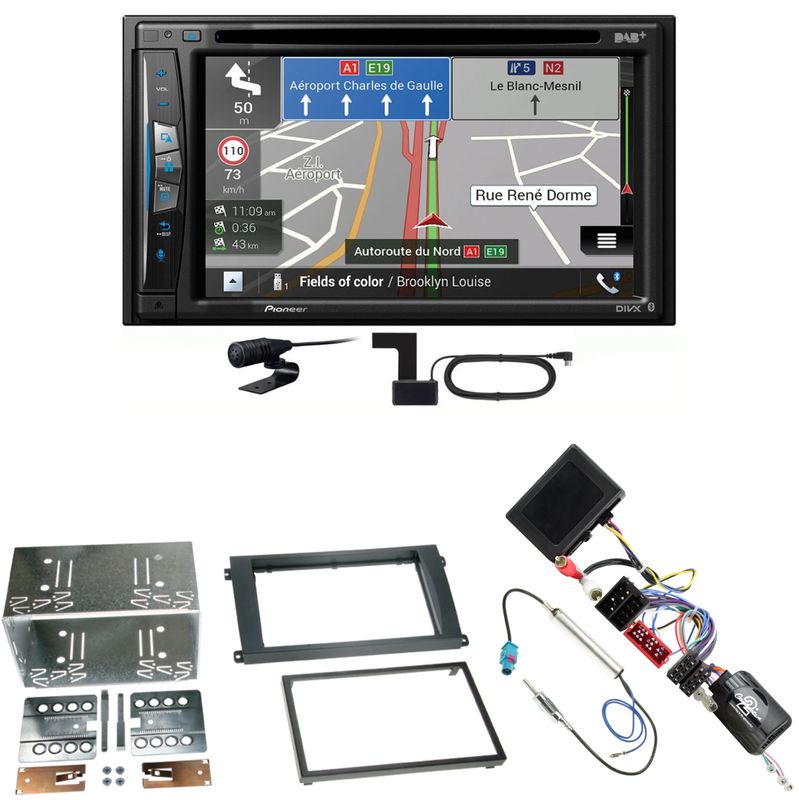 Pioneer AVIC-Z730DAB USB Navigation CD Einbauset für Porsche Cayenne bis 2006